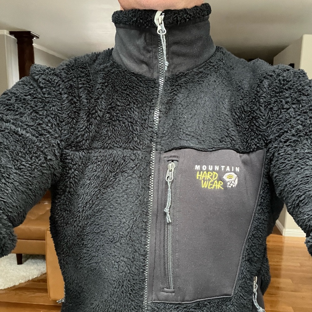 Mountain Hardwear Fleece Jacket Black Medium - Picture 4 of 4
